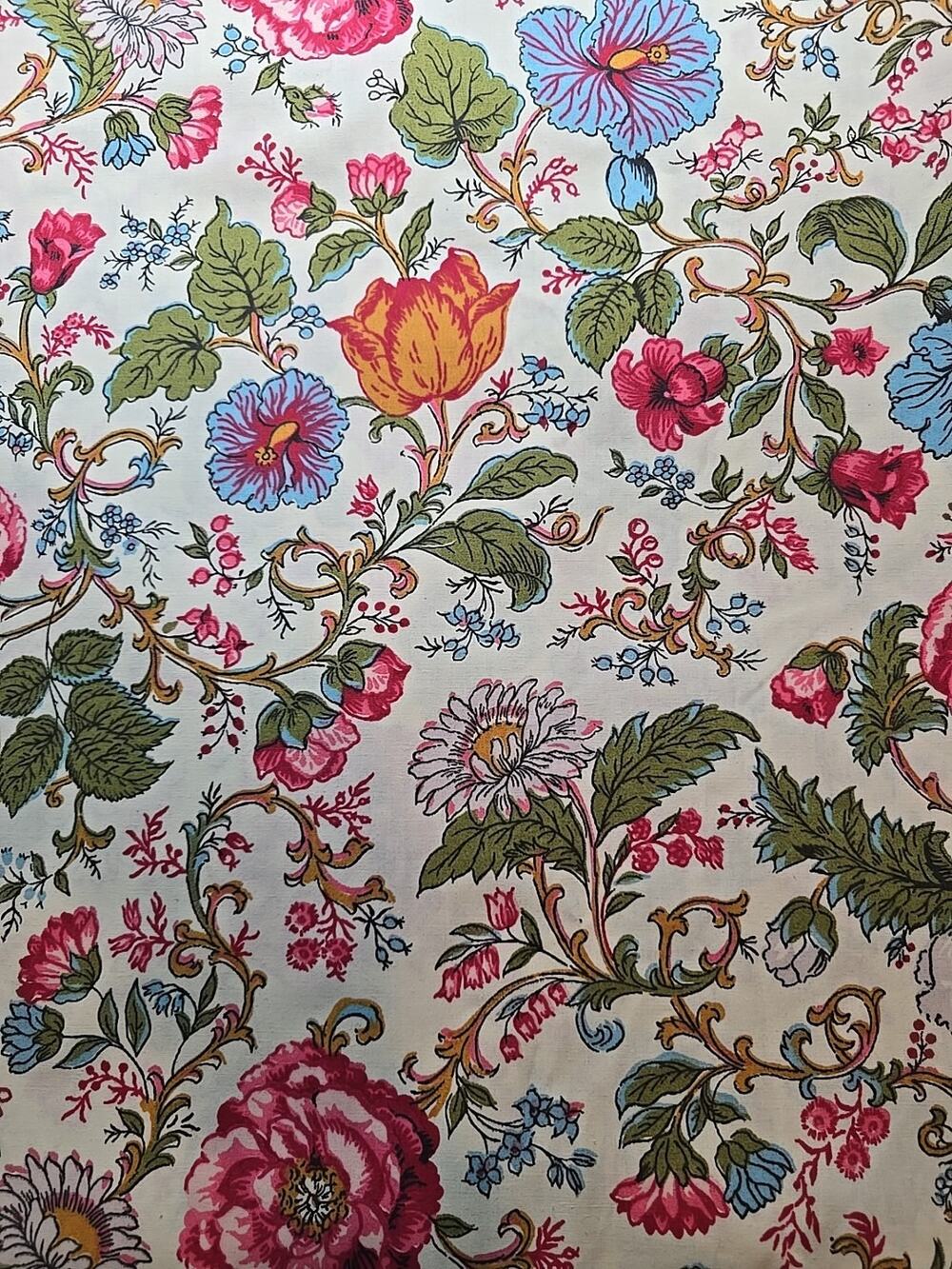 Springmaid Wondercale Full Flat Sheet 81" x 104" Unhemmed English Manor
